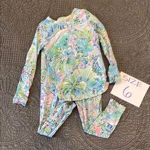 Lilly Pulitzer Colorful Floral Pajama Set